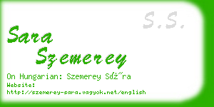 sara szemerey business card